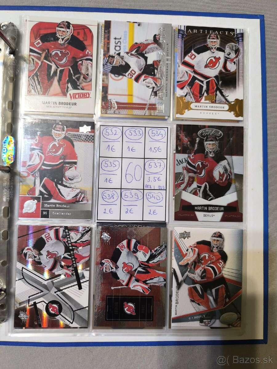 Hokejové kartičky - Martin Brodeur 3 - 9
