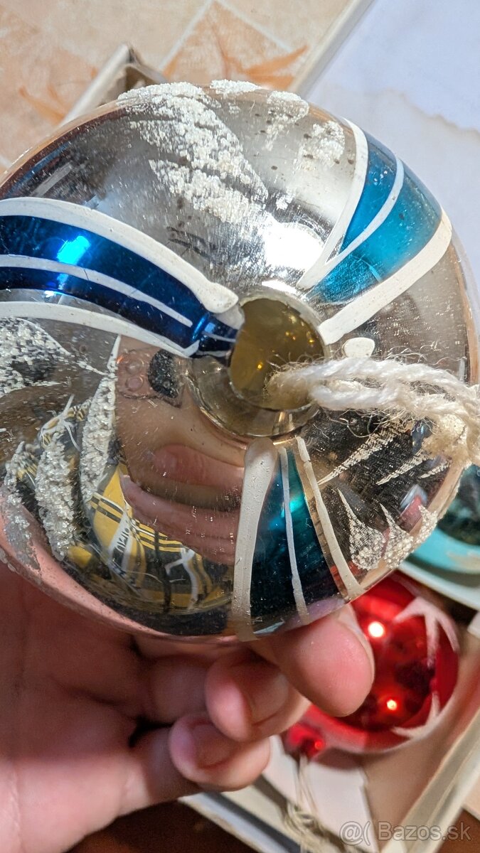 Retro vianocne ozdoby - 6 ks gul - 9