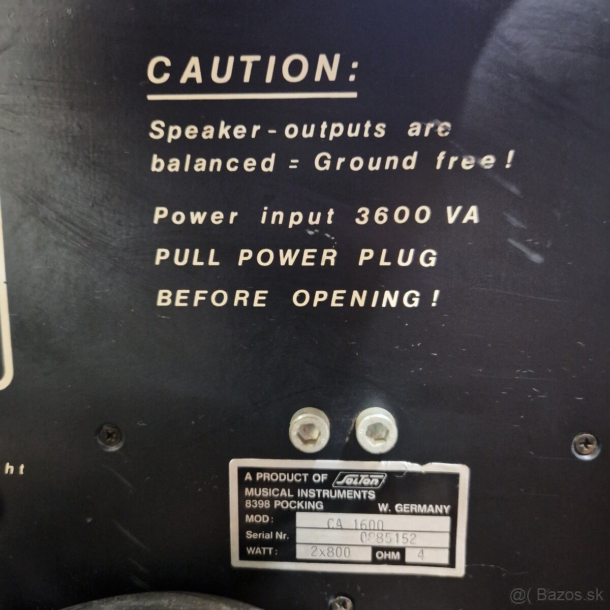 CRAFT SYSTEM BY SOLTON CA-1600...Mos-Fet Koncový zosilovač . - 9