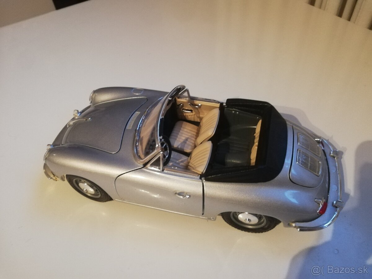 1:18 Porsche 356B Cabriolet 1961 -strieborna - 9