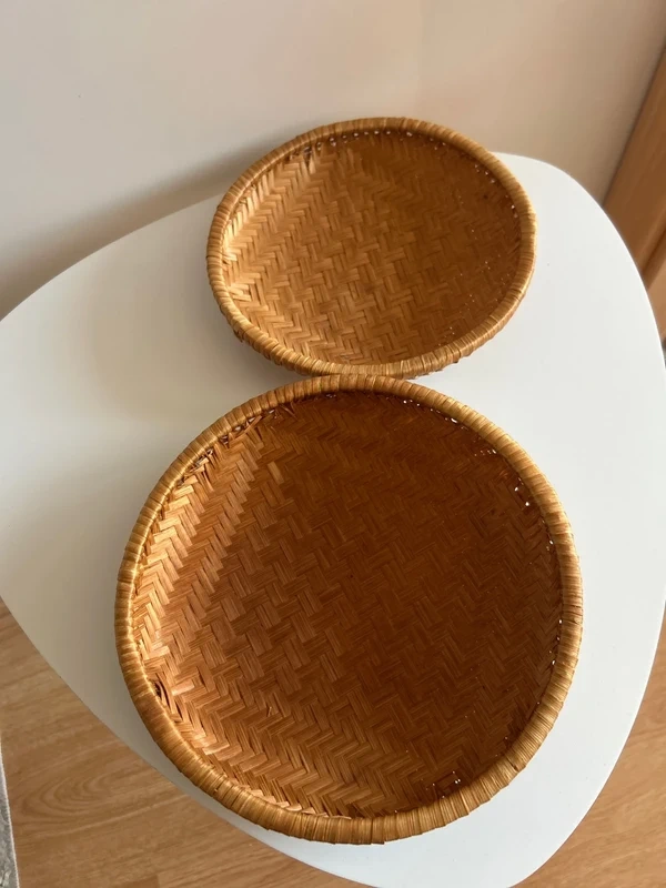 2 ks staré ratanové misky - 9