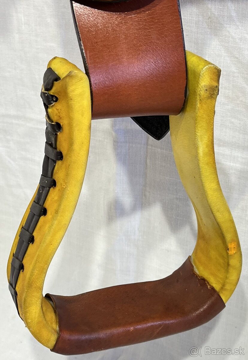Westernový sedlový komplet 10) rezato hnědé Twist - 9