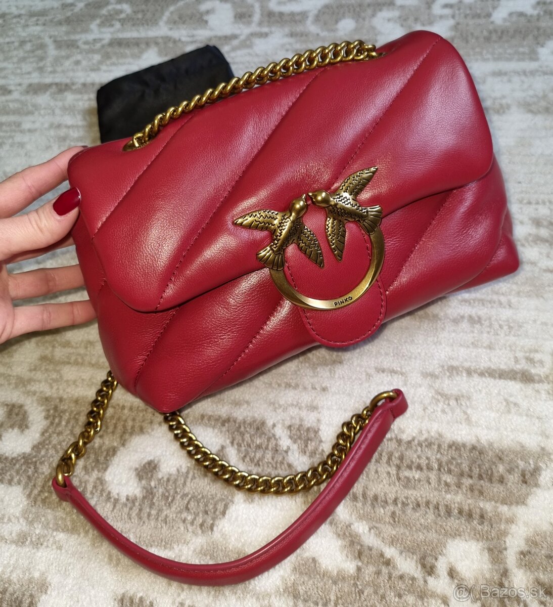 Kožená kabelka Pinko puff - 9
