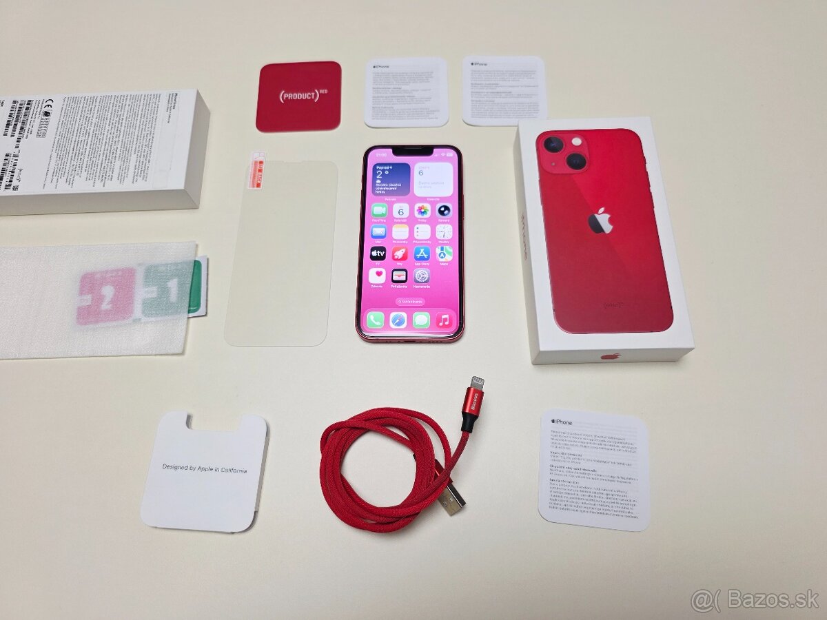 APPLE IPHONE 13 mini 128GB RED BATERKA 100% - 9