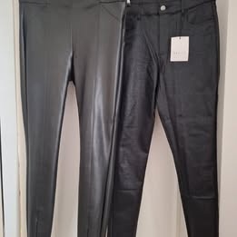 Dámske "kožené", glitrované nohavice - 9