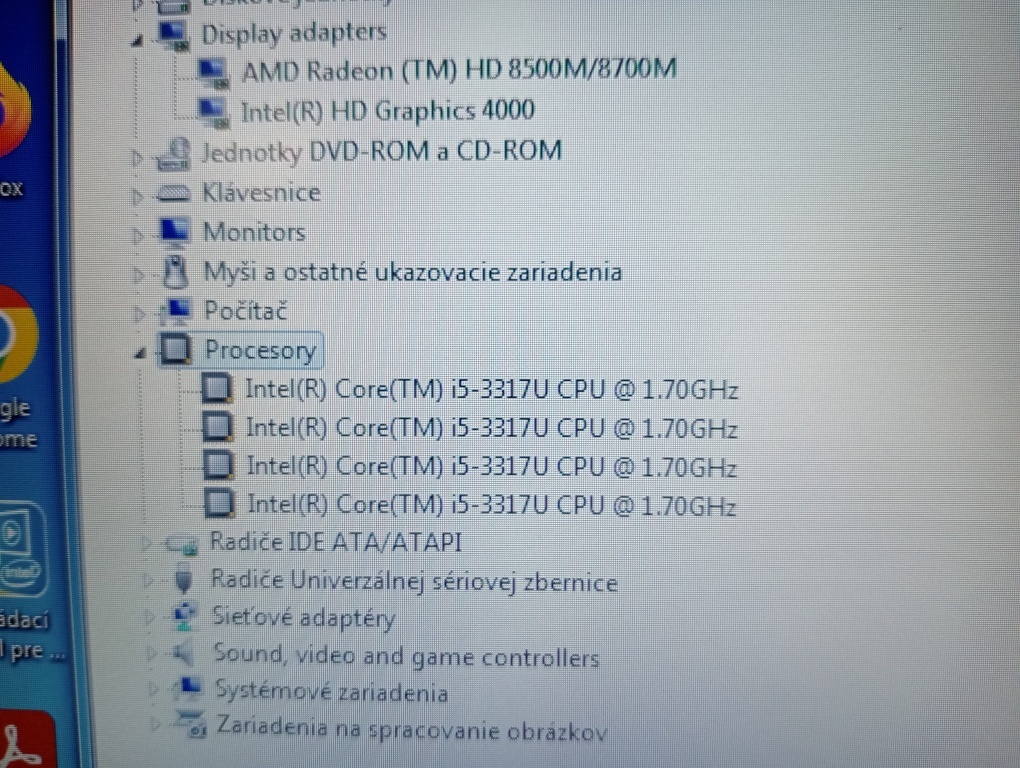 Dell Inspiron - Intel core i5 -8gb ram - Win 7 - bez baterky - 9