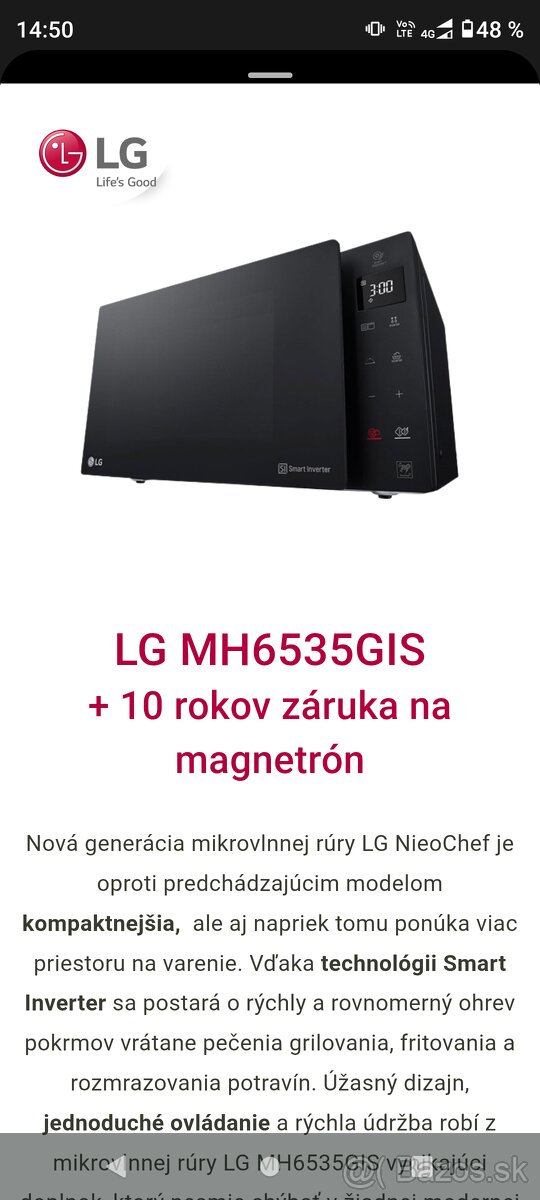 Mikrovlnná rúra LG - 9