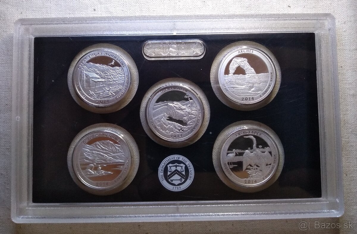 8x Strieborných proof sád "America the Beautiful" 2010-201 - 9