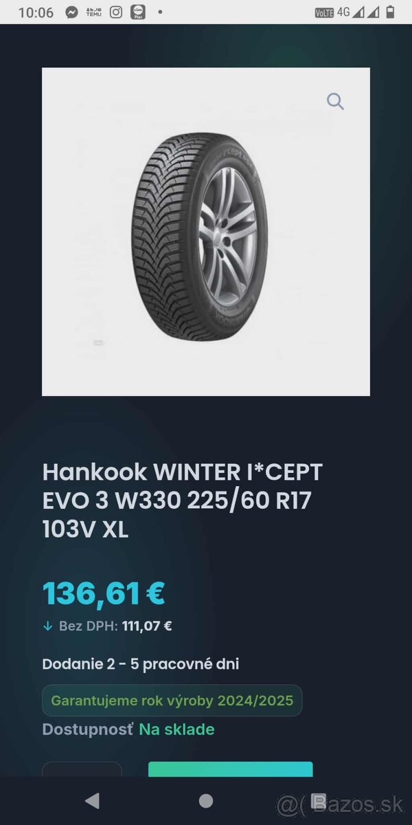 Alu R 17 Jeep Compass Trailhawk + TPMS + pneu. - 9