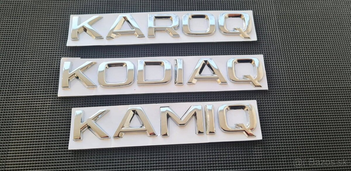 ŠKODA nápisy ČIERNE / CHROMOVE - 9