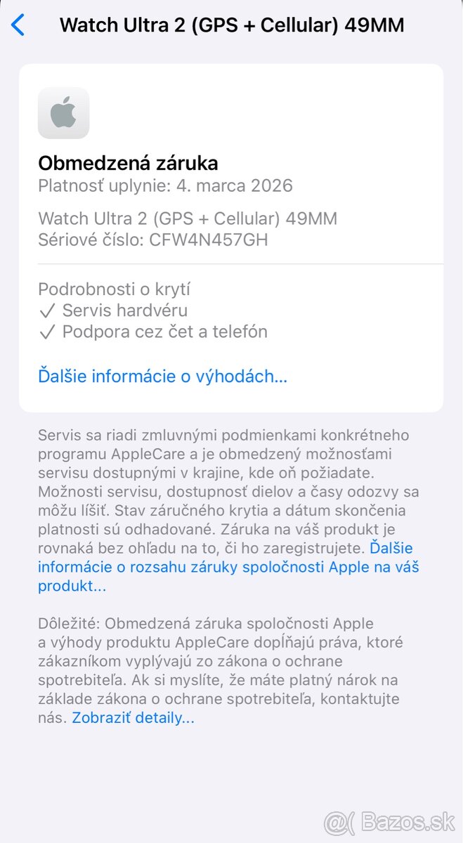 Apple Watch ULTRA 2 49mm LTE BLACK - záruka, 100% zdravie - 9