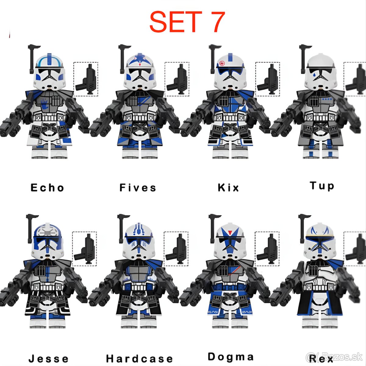 Rôzne figúrky Star Wars 2 (8ks) - typ lego - nové - 9