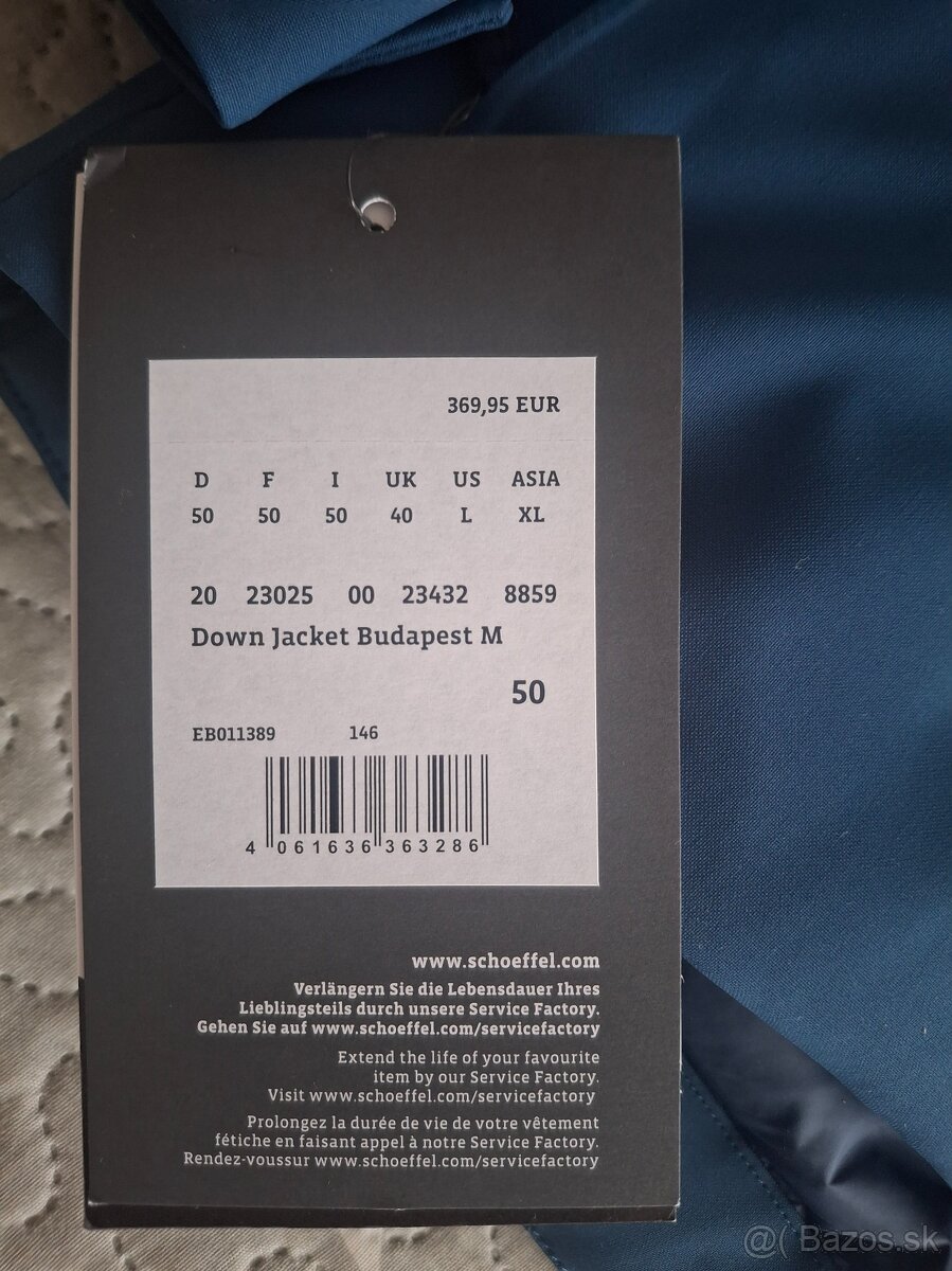 Schoffel pánska páperová zimna bunda kabat NOVA ORIGINAL - 9