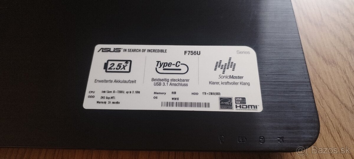 ASUS F756U - 9