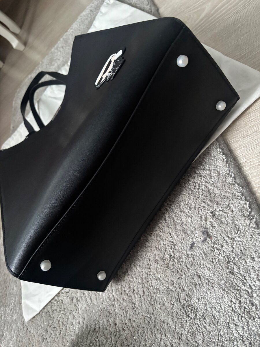 KABELKA KARL LAGERFELD K/IKONIK 2.0 LEATHER TOTE BLACK - 9