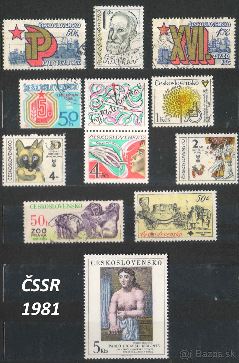 Poštové známky, filatelia: ČSSR 1974-1992 - 9