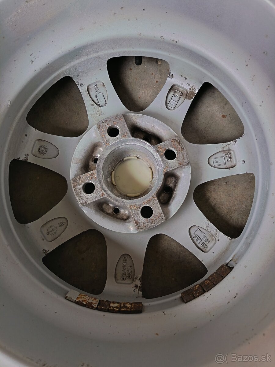 Alu disky 108x4 r14 s pneumatikami 175/65 R14 - 9