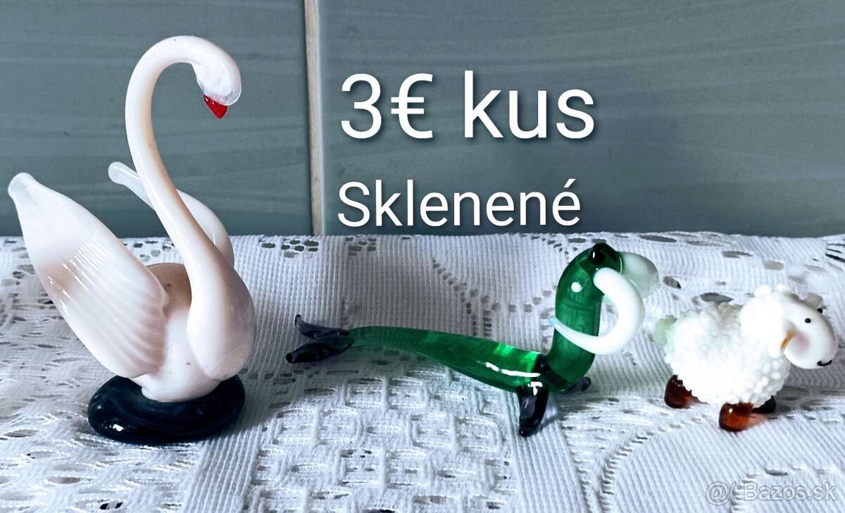 Sklenené dekorácie - zberateľské - 9
