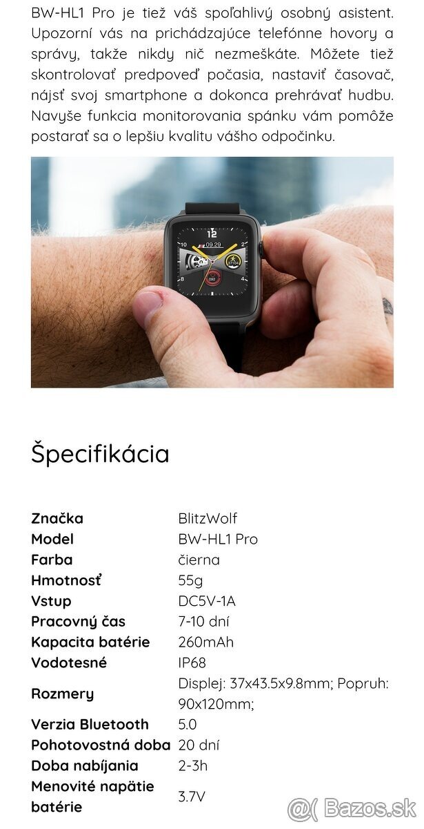 Profesionálne Smart hodinky s množstvom funkcií - šedé - 9