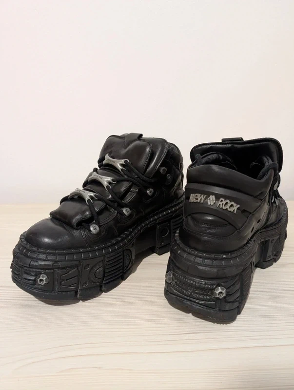 Masívne kožené platformy New Rock M-Wall106 S25 | Veľkosť 44 - 9