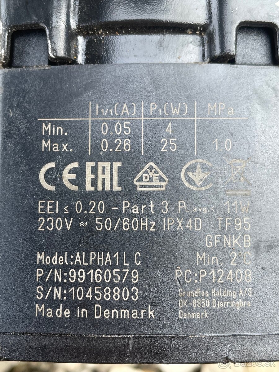 Predám nepoužité obehové čerpadlo GRUNDFOS - 9