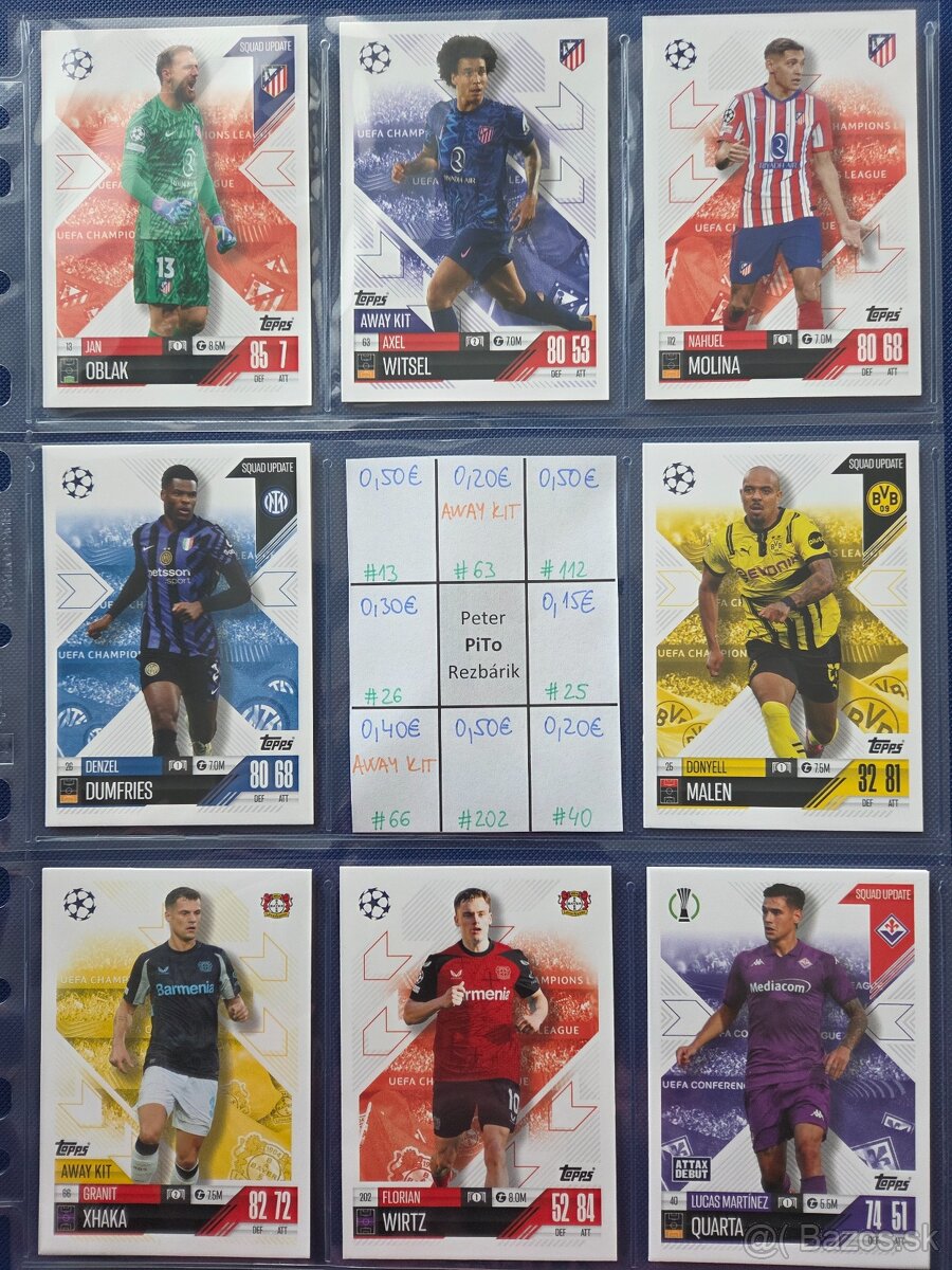 Fotbalove karticky TOPPS, Panini, cast 2/2 - 9