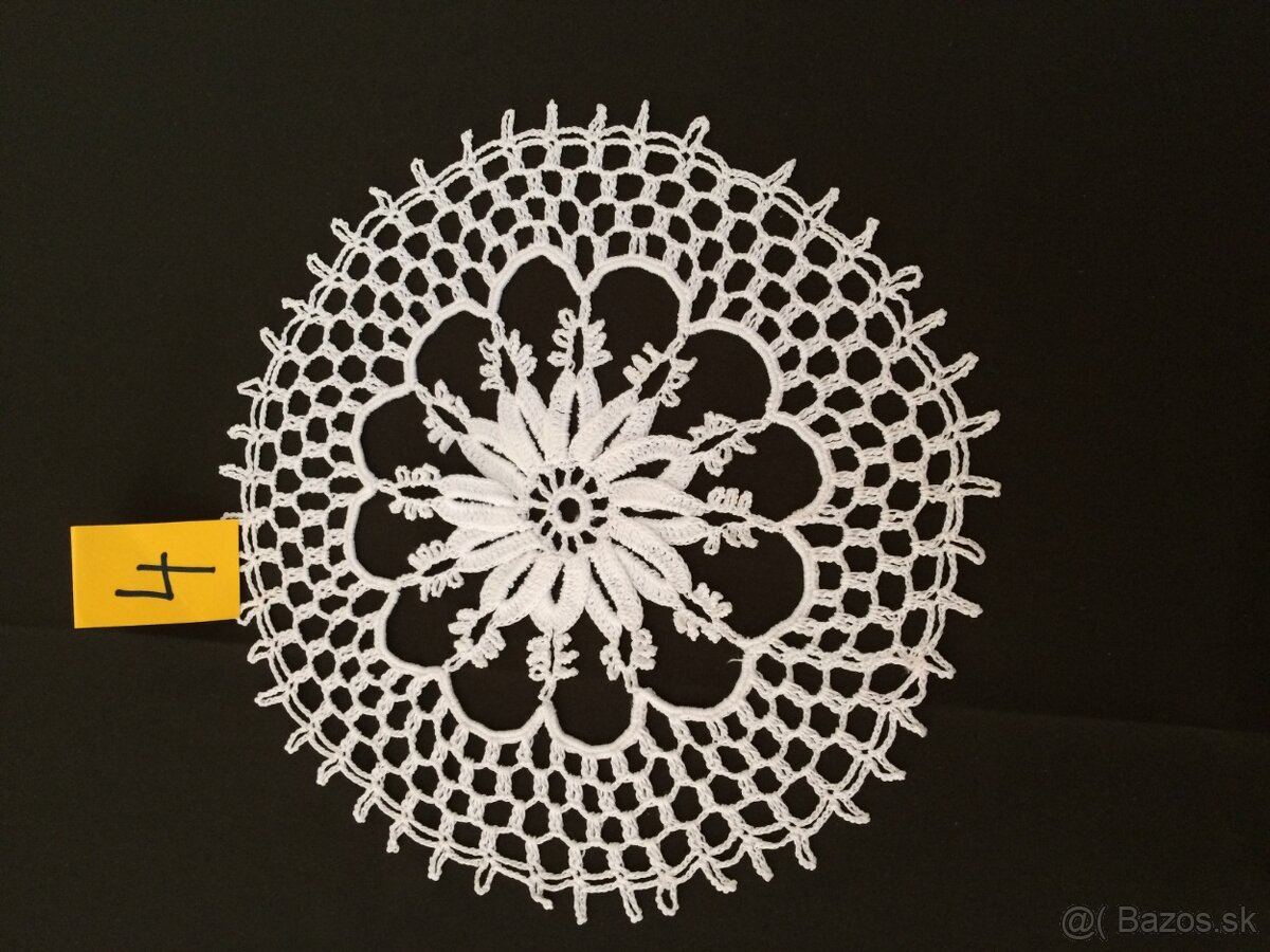 Háčkované obrusy, NOVÉ, rôzné veľkosti - 9