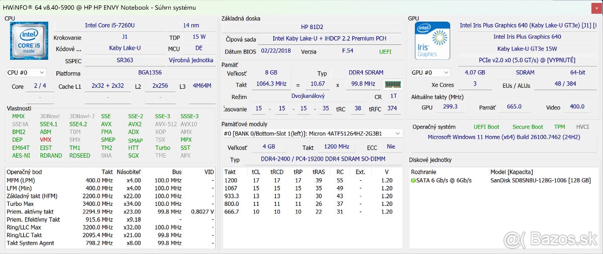 HP ENVY 15 - Intel Core i5, 4K displej, nová batéria - 9