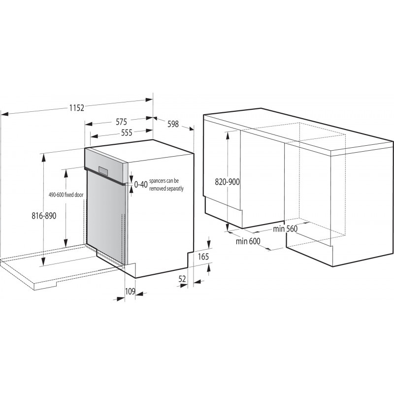 Predám vstavanú umývačku riadu GORENJE GI673C60X - 9