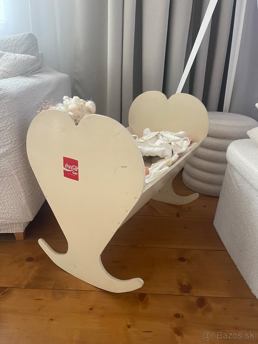 Retro kolíska + 2 bábiky - 9