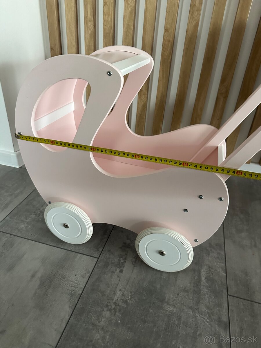 Drevený detský kočiar pre bábiky Lovel - 9