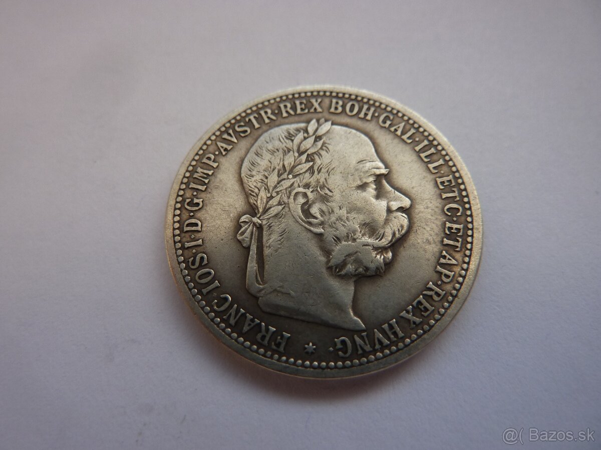 R-U vzácna 1 koruna 1892 bz vo veľmi peknom stave - 9