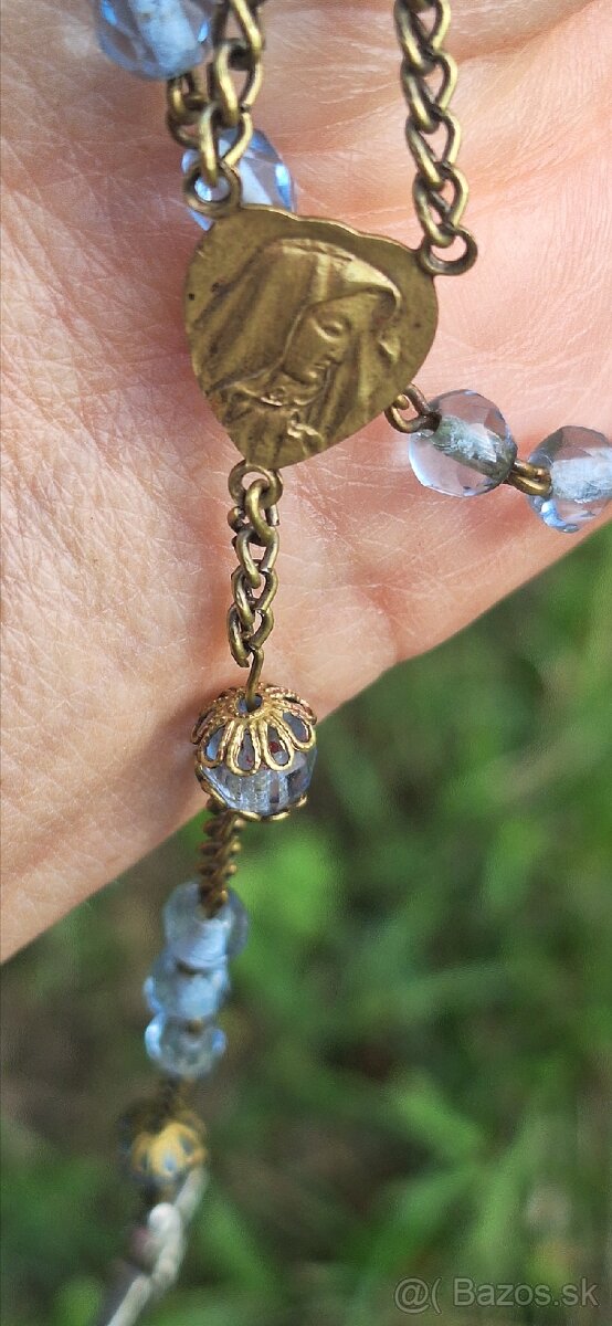 Starožitný ruženec vintage - 9