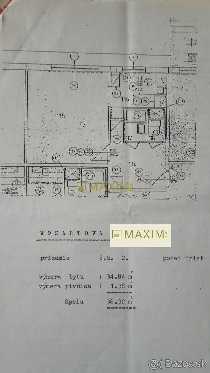 TOP - V pôvodnom stave 1 izbový byt na ulici Mozartova v Bra - 9