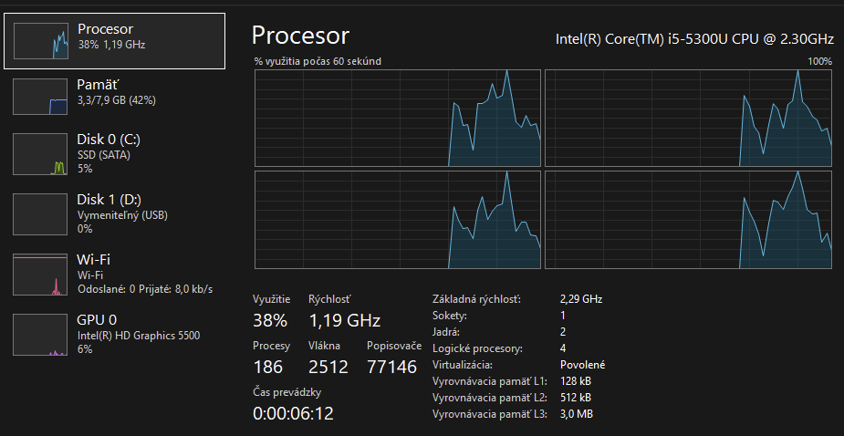 Notebook Lenovo ThinkPad T450 - 14.1" / i5 5300u / 8GB RAM - 9