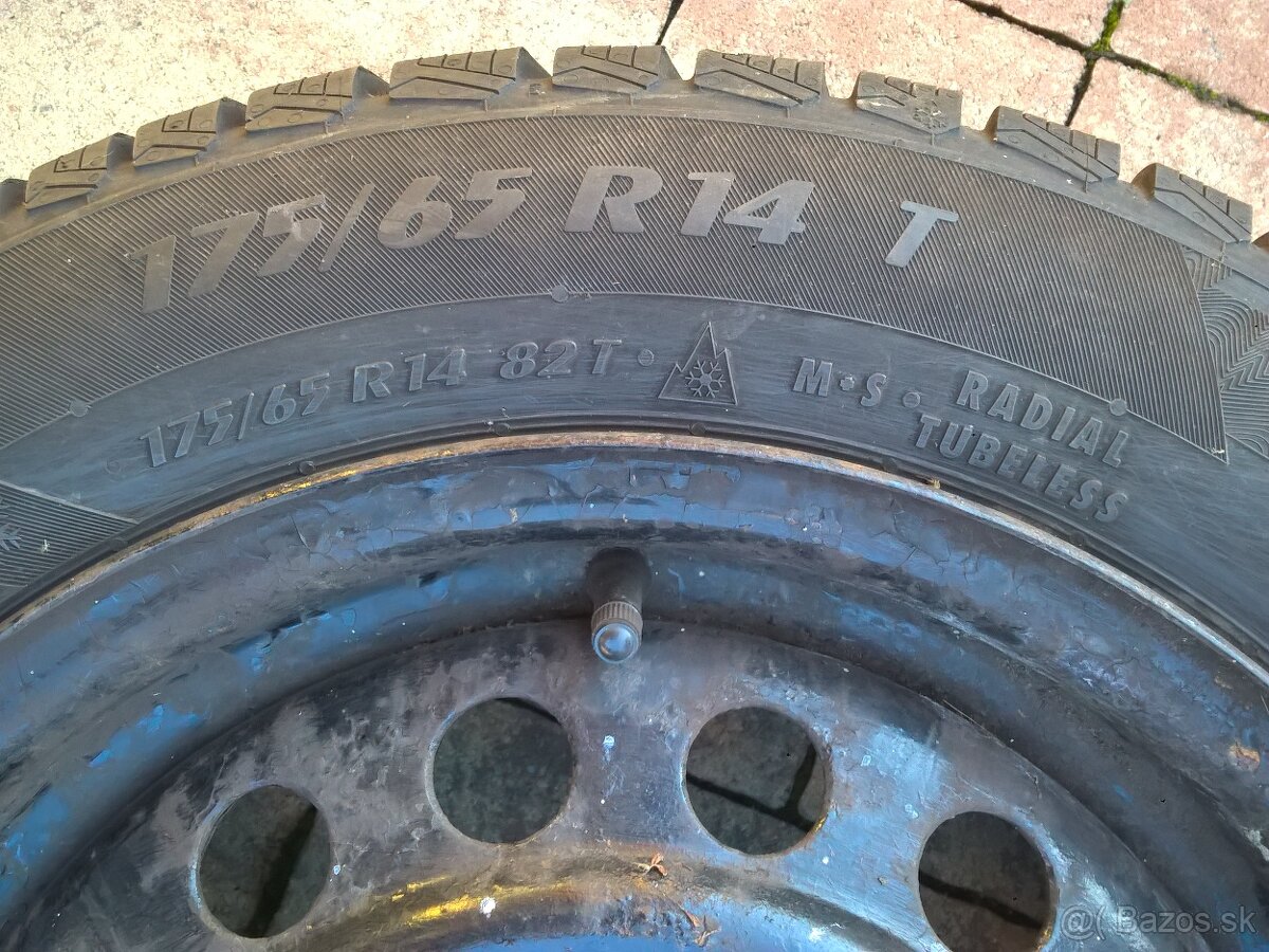 ZIMNÉ 175/65 R14 82T cca7-8mm + disky THALIA 4x100 AJ ZVLÁŠŤ - 9