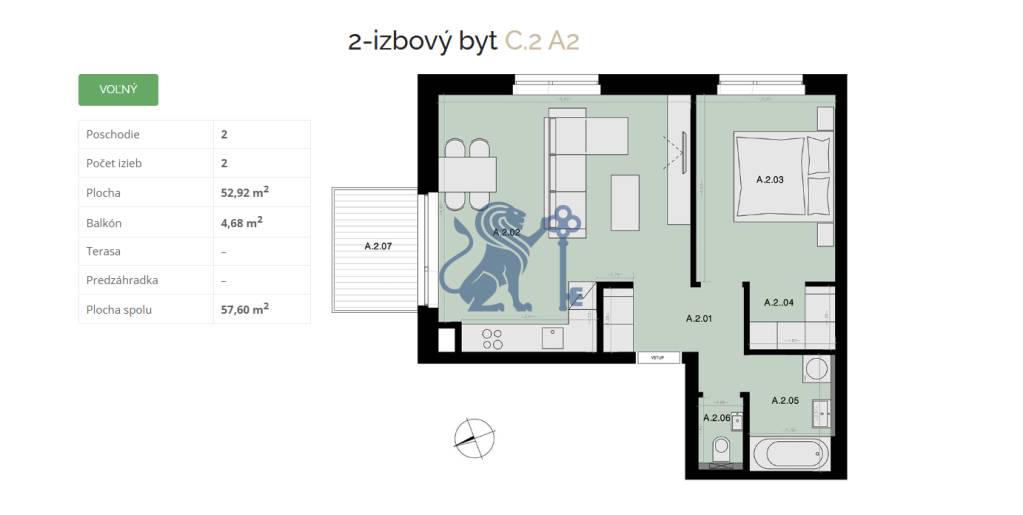 Na predaj 2-izbový byt s balkónom - A2 - 9