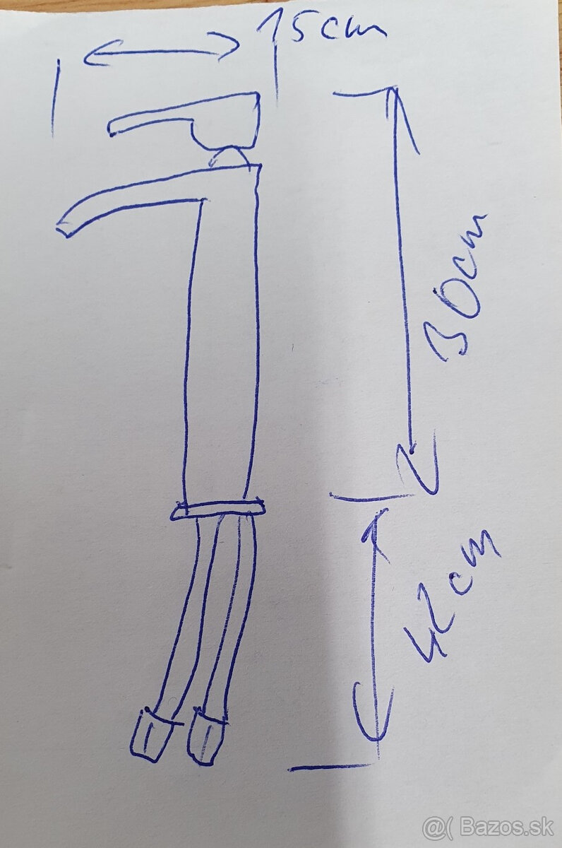 Vysoká vodovodná batéria - chróm - 9