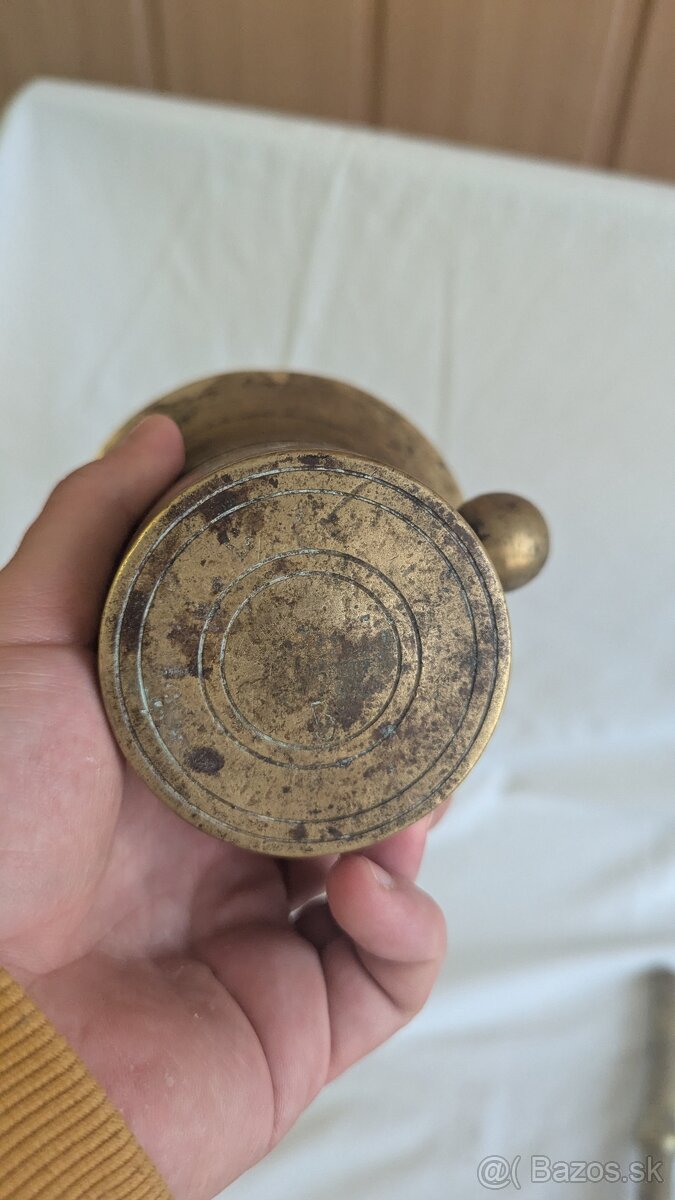 Predám 2 mosadzné mažiare - 9
