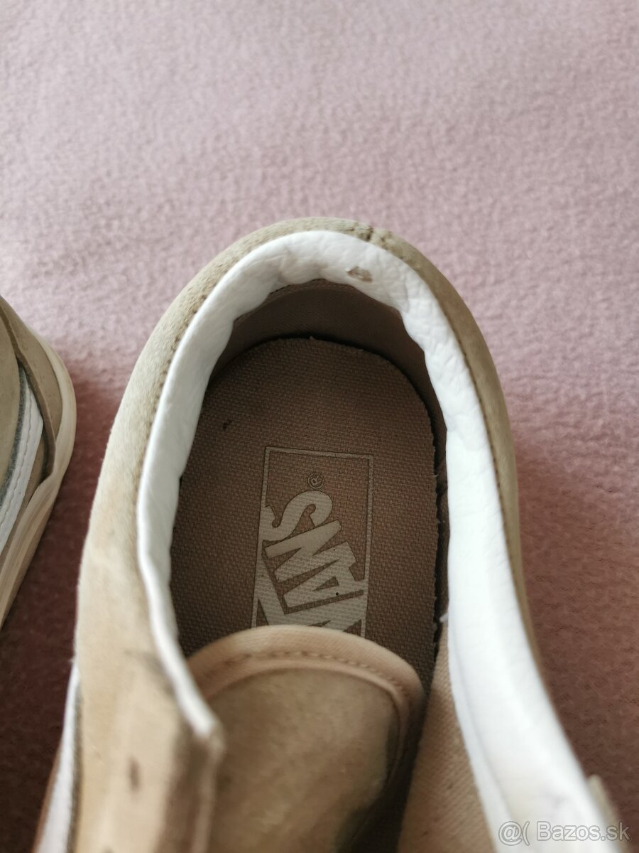 Svetlobéžové Vans tenisky, koža - 9
