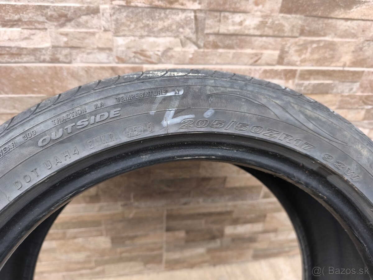 Predám letné pneumatiky 205/50r17 - 9