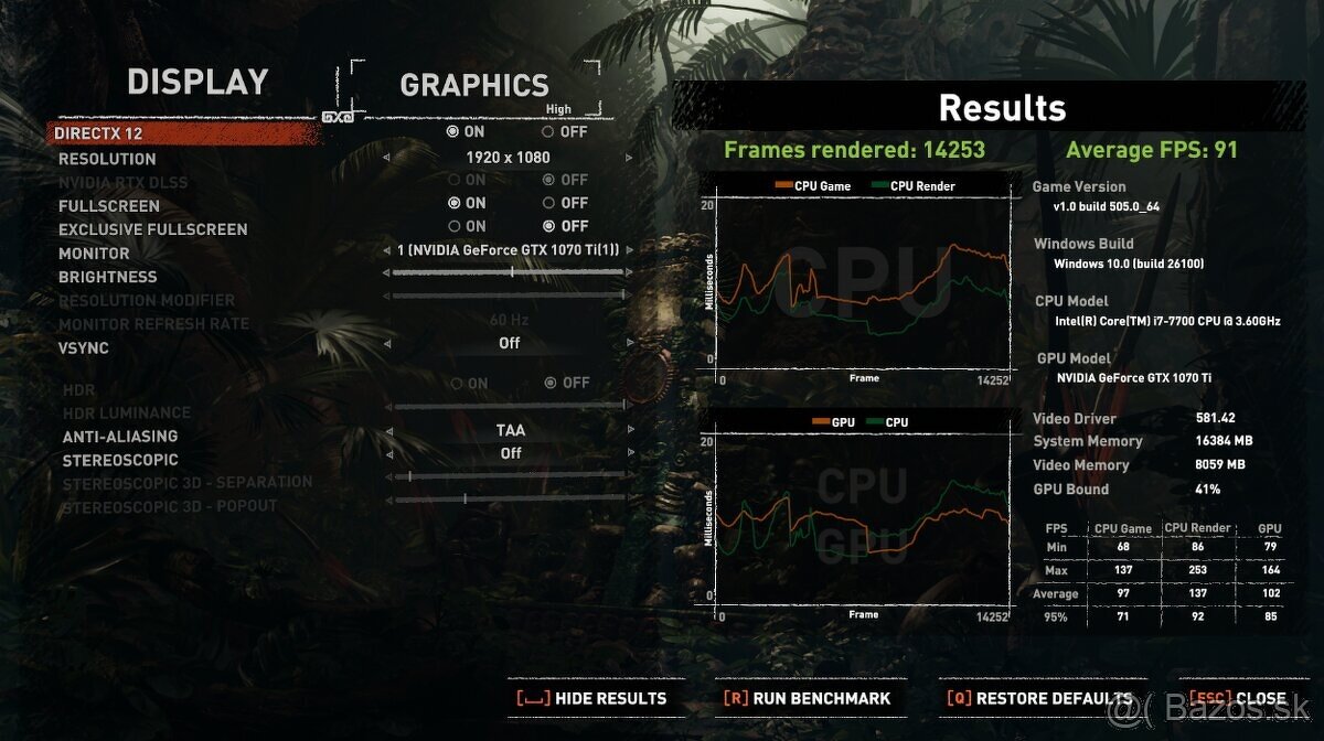 Herný PC • i7 7700 • GTX 1070 Ti 8G • 16G - 9