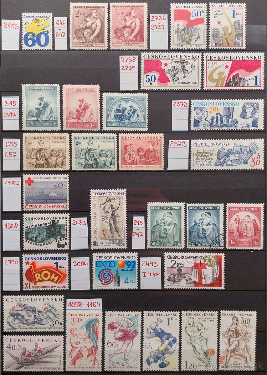 Známky ČESKOSLOVENSKO – 1 - 9