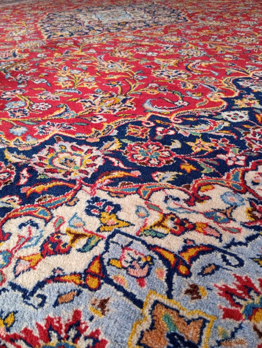 🌟Luxusný ručne viazaný perzský koberec Keshan 400×300 cm🌟 - 9