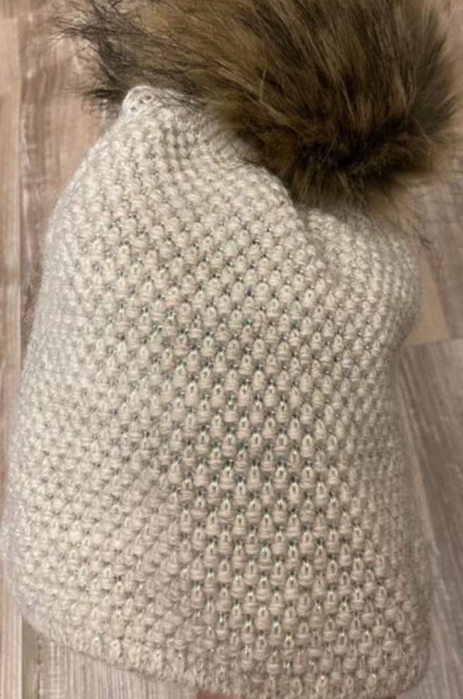 Dámska Teplá zimná čiapka s brmbolcom/Nová - 9