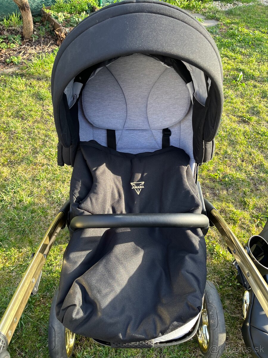Kočík JUNAMA Exclusive + zadarmo koženný fusak s rukavicami - 9