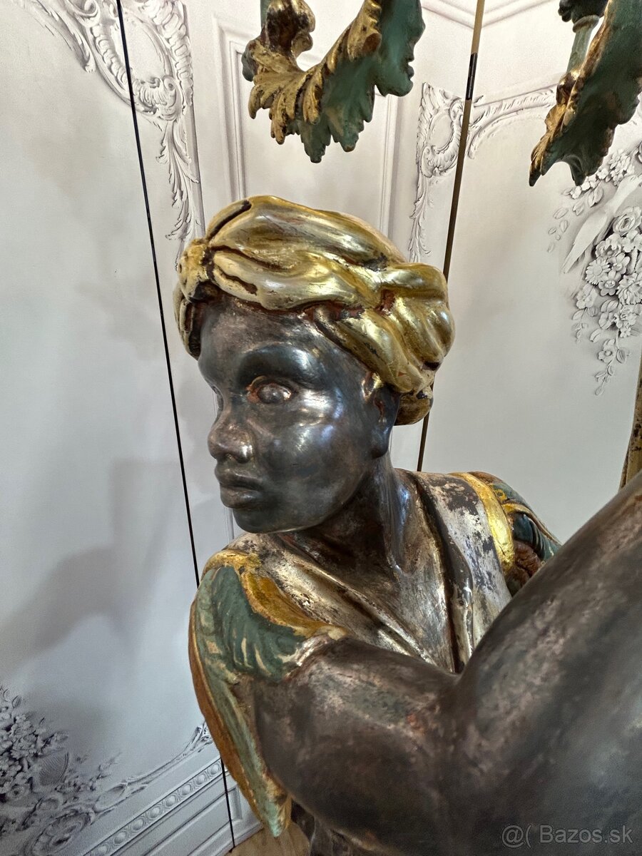 Luxusná figúrková lampa “Blackamoor” - 9