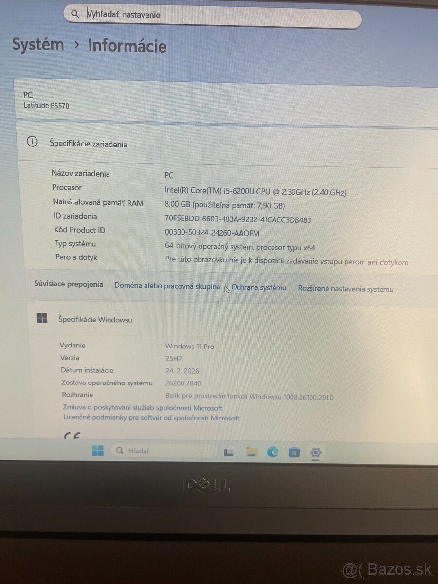 Notebook Dell Latitude E5570 - 9