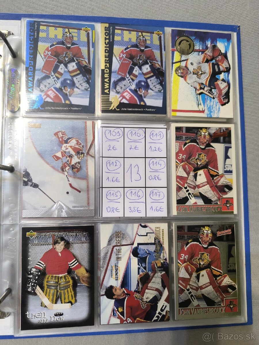 Hokejové kartičky - John Vanbiesbrouck 1 - 9