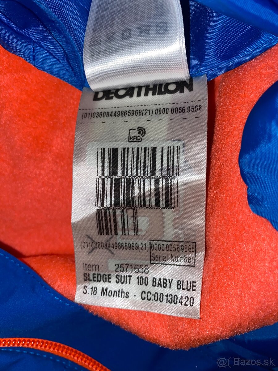 Decathlon detsky overal velkost 18 m (77-83) - 9